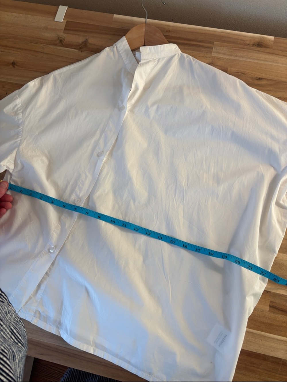 Toteme White Mandarin Collar Button-Front women’s Shirt - Picture 6 of 8